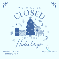 Closed for the Holidays Instagram Post