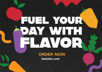 Food Flavors Quote Postcard Design