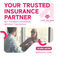 Corporate Trusted Insurance Partner Instagram Post Design