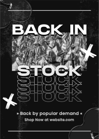 Grunge Back In Stock Poster