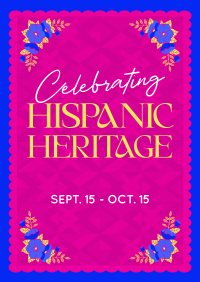 Floral Hispanic Heritage Poster