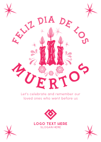 Candles for Dia De los Muertos Poster