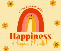 Spread Happiness Facebook Post