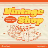 Vintage Clothing Shop Instagram Post Design