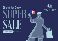 Super Bastille Day Sale Postcard Design