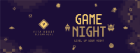 Pixel Gaming Night Facebook Cover Image Preview