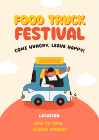 Cute Food Truck  Poster