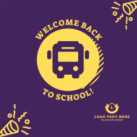 Welcome Back School Bus Instagram Post Design