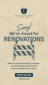 Closed for Renovations Instagram Reel Image Preview