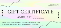 Clothing Gift Certificate example 1