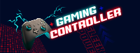 Sleek Gaming Controller Facebook Cover Design