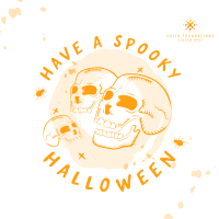 Halloween Skulls Greeting Instagram Post