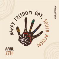 Freedom Day Hand Instagram Post Design