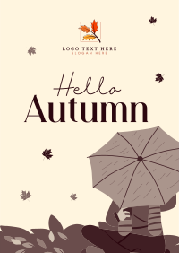 Hello Autumn Greetings Poster