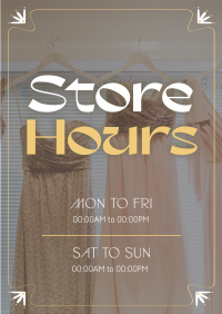 Sophisticated Shop Hours Flyer