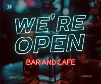 Neon Now Open Facebook Post