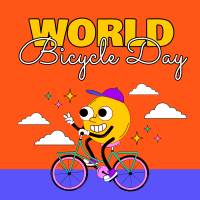 Celebrate Bicycle Day Linkedin Post Design