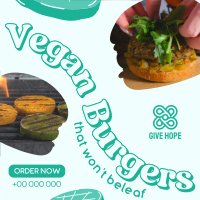 Vegan Burgers Instagram Post
