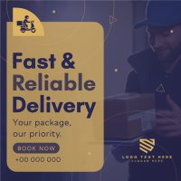 Reliable Courier Delivery Instagram Post Design