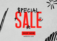 Grunge Special Sale Postcard