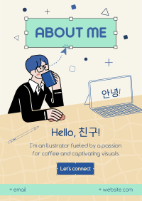 About Me Illustration Poster