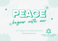 United Nations Peace Begins Postcard
