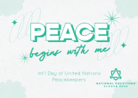 United Nations Peace Begins Postcard Image Preview