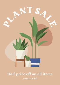 Quirky Plant Sale Poster