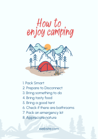 How to enjoy camping Poster