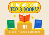 Your Top 3 Books Postcard