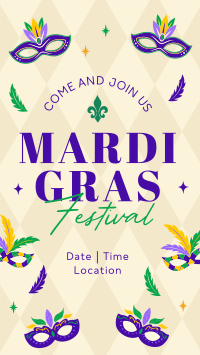 Mardi Gras Festival Instagram Story