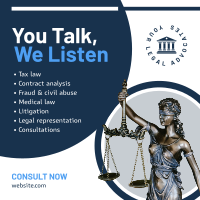 Lady Justice Consultation Instagram Post Design