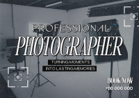 Studio Professional Photographer Postcard