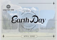 Earth Day Minimalist Postcard