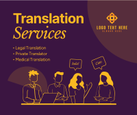 Translator Services Facebook Post