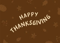 Happy Thanksgiving Postcard Image Preview