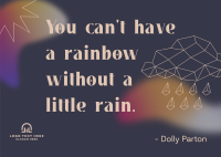 Little Rain Quote Postcard