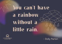 Little Rain Quote Postcard Image Preview