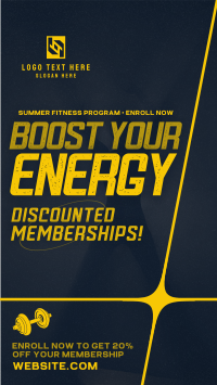 Modern Summer Fitness Membership Instagram Story Design