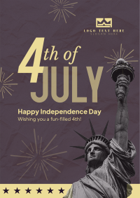 Fourth of July Greeting Poster Design