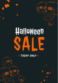 Halloween Skulls Sale Flyer