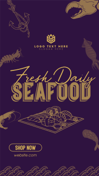 Fun Seafood Restaurant Instagram Story