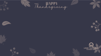 Thanksgiving Autumn Leaves Zoom Background Design