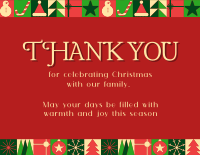 Modern Christmas Thank You Card