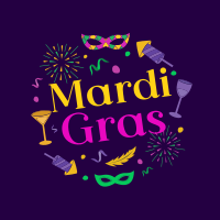 Mardi Gras Festival Instagram Post Design