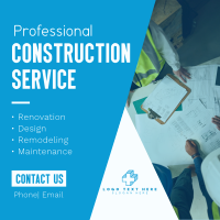 Construction Builders Linkedin Post Design