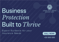 Minimalist Business Protection Insurance Postcard