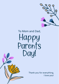 Floral Parents Greeting Flyer