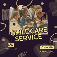 Abstract Shapes Childcare Service Instagram Post