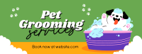 Dog Bath Grooming Facebook Cover